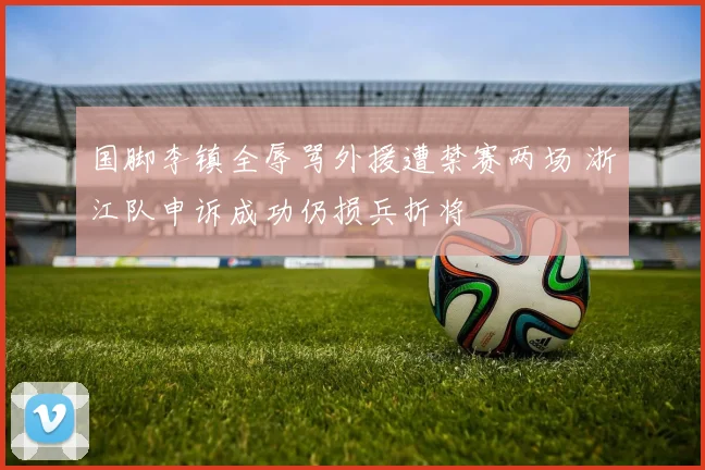 国脚李镇全辱骂外援遭禁赛两场 浙江队申诉成功仍损兵折将